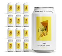Something & Nothing Premium Yuzu Soda | Lightly Carbonated, Full Flavoured with Added Grape & Lemon Juice | Vegan & Low Calorie | 330ml Cans (Pack of 12)