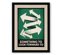 Something to Look Forward To Minimalist Framed Wall Art Print A3 (42×29.7cm) Black, Wall Decor for Living Room, Bedroom, Office & Home, Ready to Hang, Art Gift