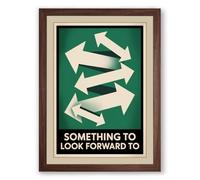 Something to Look Forward To Minimalist Framed Wall Art Print A3 (42×29.7cm) Walnut, Wall Decor for Living Room, Bedroom, Office & Home, Ready to Hang, Art Gift