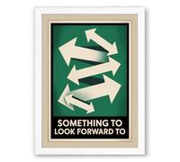 Something to Look Forward To Minimalist Framed Wall Art Print A3 (42×29.7cm) White, Wall Decor for Living Room, Bedroom, Office & Home, Ready to Hang, Art Gift