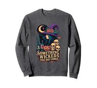 Something Wicked This Way Comes Witch Moon Skulls Sweatshirt