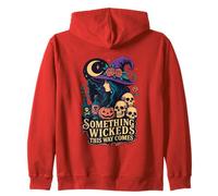 Something Wicked This Way Comes Witch Moon Skulls Zip Hoodie