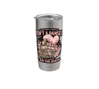 Sometimes A Princess Isnt A Damsel Train Graphic Stainless Steel Insulated Tumbler