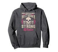 Sometimes Angel Hell Raiser Always Strong Woman Motorcycle Pullover Hoodie