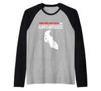 Sometimes Anti-Social, but Always Anti-Fascist: Kill the Snake Raglan Baseball Tee