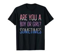 Sometimes Boy Or Girl Genderfluid LGBTQIA Pride Flag T-Shirt
