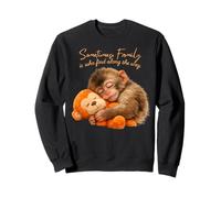 Sometimes Family Is Found Along Way Monkey Baby Punch Sweatshirt