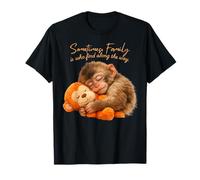 Sometimes Family is Found Along Way Monkey Baby Punch T-Shirt