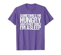 Sometimes I am Hunger and Sometimes Sleep T-Shirt, Men, Purple Heather, X-Large