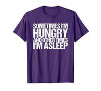 Sometimes I am Hunger and Sometimes Sleep T-Shirt, Men, Purple, XX-Large