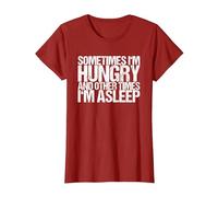 Sometimes I am Hunger and Sometimes Sleep T-Shirt, Women, Cranberry Red, Large