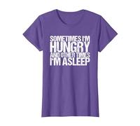 Sometimes I am Hunger and Sometimes Sleep T-Shirt, Women, Purple Heather, X-Large