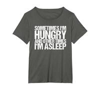 Sometimes I am Hunger and Sometimes Sleep T-Shirt, Women's Plus, Asphalt Grey, 3X