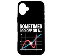 Sometimes I Go Off On a Tangent Math Graph Case for iPhone 16 Plus