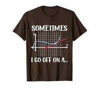 Sometimes I Go Off On A Tangent Mathematics Humor Math Pun T-Shirt, Men, Brown, XX-Large