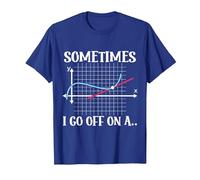 Sometimes I Go Off On A Tangent Mathematics Humor Math Pun T-Shirt, Men, Royal Blue, 3X-Large