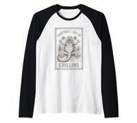 Sometimes I Just Be Chilling Funny Relaxed Uromastyx Lizard Raglan Baseball Tee