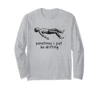Sometimes I Just Be Drifting Minimalist Woodcut Long Sleeve T-Shirt