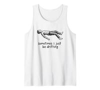 Sometimes I Just Be Drifting Minimalist Woodcut Tank Top