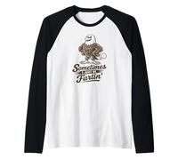 Sometimes I Just Be Fartin' Eagle Funny Men's Farting Eagle Raglan Baseball Tee