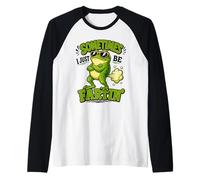Sometimes I Just Be Fartin' Frog Raglan Baseball Tee