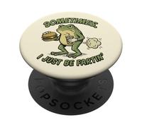 Sometimes I Just Be Fartin Frog Vintage Funny Food Cartoon PopSockets Adhesive PopGrip