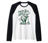 Sometimes I Just Be Fartin' Funny Capybara Raglan Baseball Tee