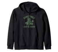 Sometimes I Just Be Farting Frog Zip Hoodie