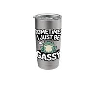 Sometimes I Just Be Gassy Frog Meme Stainless Steel Insulated Tumbler