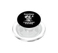 Sometimes I Just Be Poopin' & Scrolling - Frog Funny Pooping PopSockets PopGrip for MagSafe