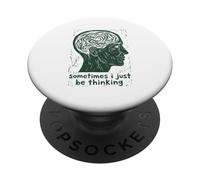 Sometimes I Just Be Thinking Profile Illustration PopSockets Adhesive PopGrip