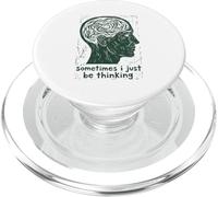 Sometimes I Just Be Thinking Profile Illustration PopSockets PopGrip for MagSafe
