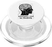 Sometimes I Just Be Thinking Profile Illustration PopSockets PopGrip for MagSafe