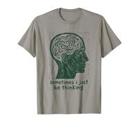 Sometimes I Just Be Thinking Profile Illustration T-Shirt