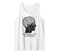 Sometimes I Just Be Thinking Profile Illustration Tank Top