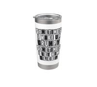 Sometimes I Let Him Sleep Funny Grumpy Ransom Text Stainless Steel Insulated Tumbler
