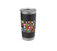 Sometimes I Let Him Sleep Funny Grumpy Ransom Text Stainless Steel Insulated Tumbler