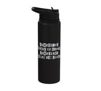 Sometimes I Let Him Sleep Funny Grumpy Ransom Text Stainless Steel Insulated Water Bottle
