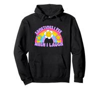 Sometimes I Pee When I Laugh Unhinged Witty Y2K Gen Z Meme Pullover Hoodie