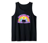 Sometimes I Pee When I Laugh Unhinged Witty Y2K Gen Z Meme Tank Top
