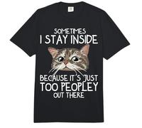 Sometimes i Stay Inside Because It's just Too Peopley cat Comfort Colors Adult Heavyweight T-Shirt