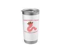 Sometimes I Think But Then I Forget Funny Gen Z Cringe Meme Stainless Steel Insulated Tumbler
