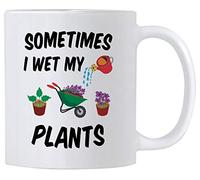 Sometimes I Wet My Plants Mug Funny Coffee Mug Cute Ceramic Drinkware for Office Everyday Use Cocoa 330Ml