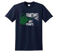 Sometimes I Wet My Plants Top Funny Gardening Hobby Fathers Day Men's Dad Grandpa Gift T-Shirt - Extra Large/Navy Blue