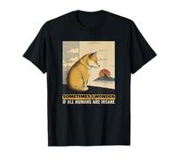 Sometimes I Wonder If All Humans Are Insane (Shiba Inu Dog) T-Shirt