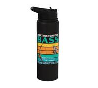 Sometimes I Wonder If Bass Think About Me Too Stainless Steel Insulated Water Bottle