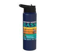 Sometimes I Wonder If Bass Think About Me Too Stainless Steel Insulated Water Bottle