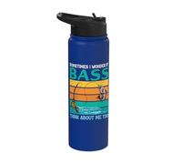 Sometimes I Wonder If Bass Think About Me Too Stainless Steel Insulated Water Bottle