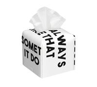 Sometimes It Be Like That Square Leather Tissue Box Cover Premium Decorative Organizer with Non-Slip Base for Bathroom Vanity Nightstand Countertop
