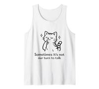 Sometimes It’s Not Our Turn to Talk: Shushing Cat Tank Top